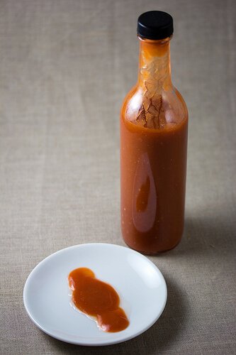 Bottle of hot sauce