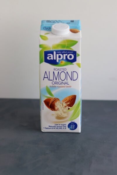 Carton of almond milk