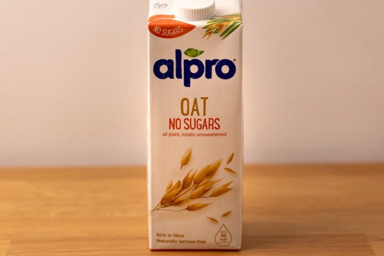 Alpro oat milk container