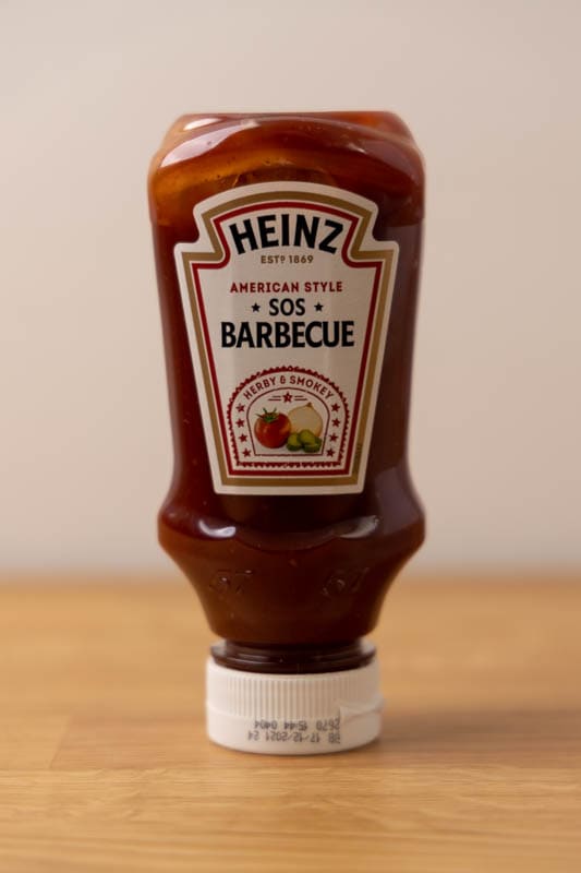 A bottle of BBQ sauce