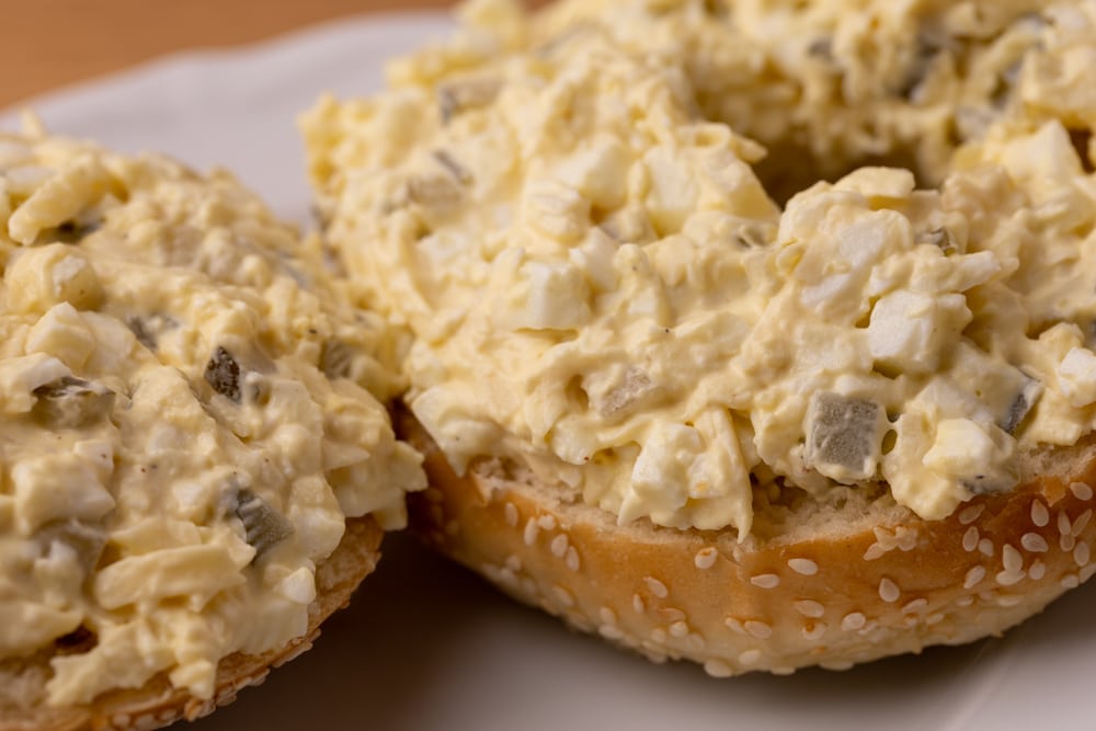 Bagels with egg salad