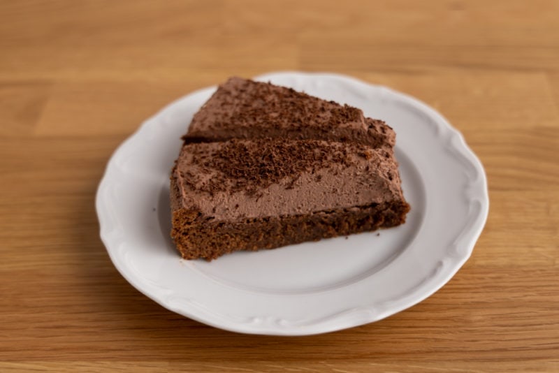 Baked and served brownie