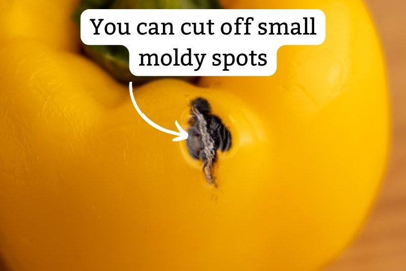 Bell pepper: a small moldy spot