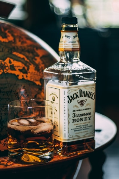 Bottle of Jack Daniels whiskey