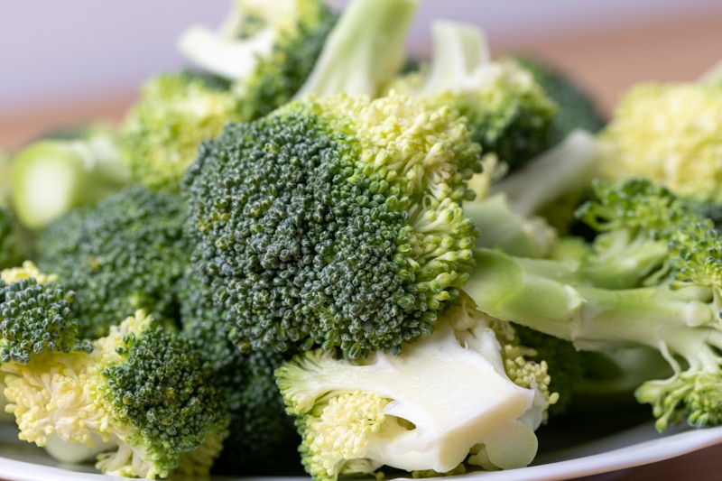 Pile of broccoli florets