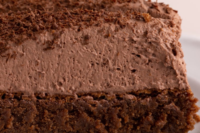 Frosted brownie closeup