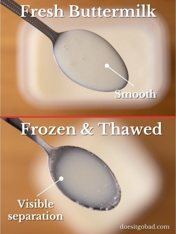 Buttermilk fresh vs thawed