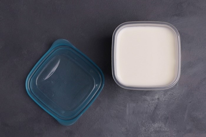 Buttermilk in a container