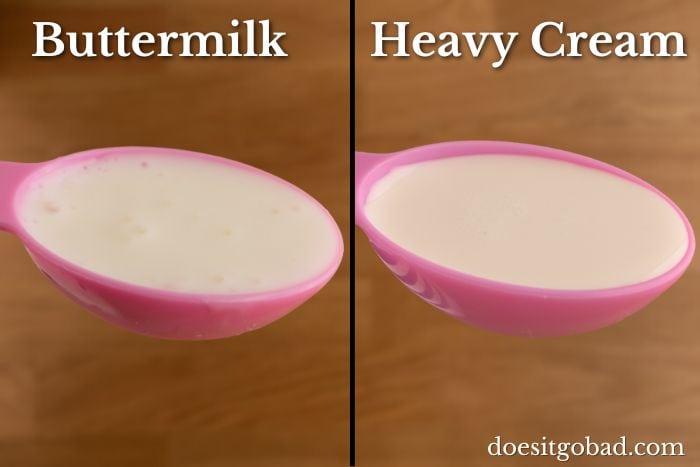 Buttermilk vs heavy cream
