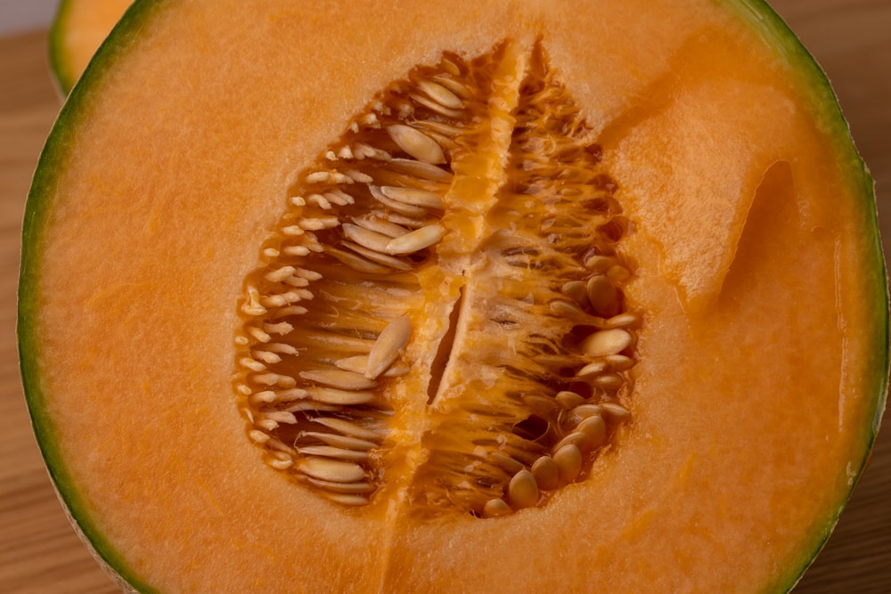 Cantaloupe halved