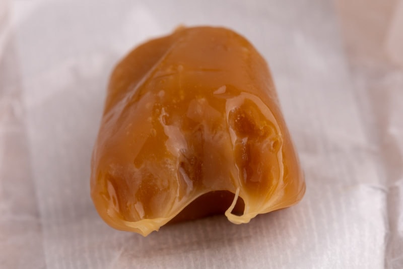 Caramel candy closeup