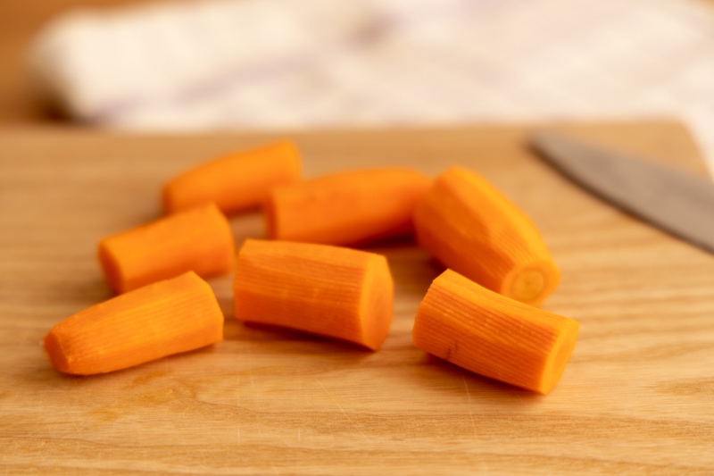 Carrots cut in pieces