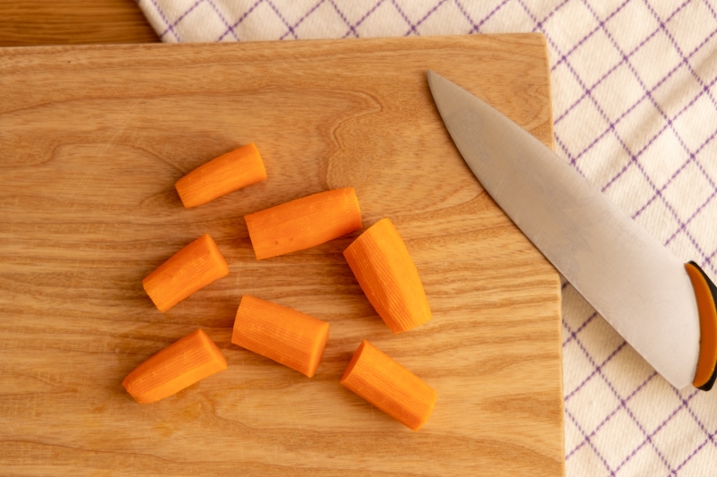 Carrots on a cutting board