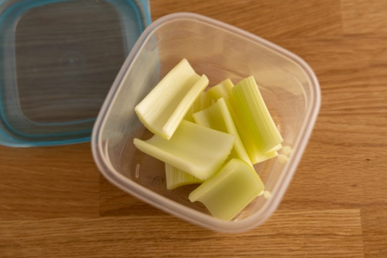 Celery in an airtight container