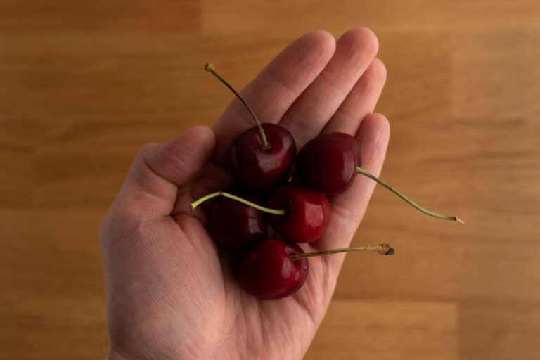 Cherries in hand