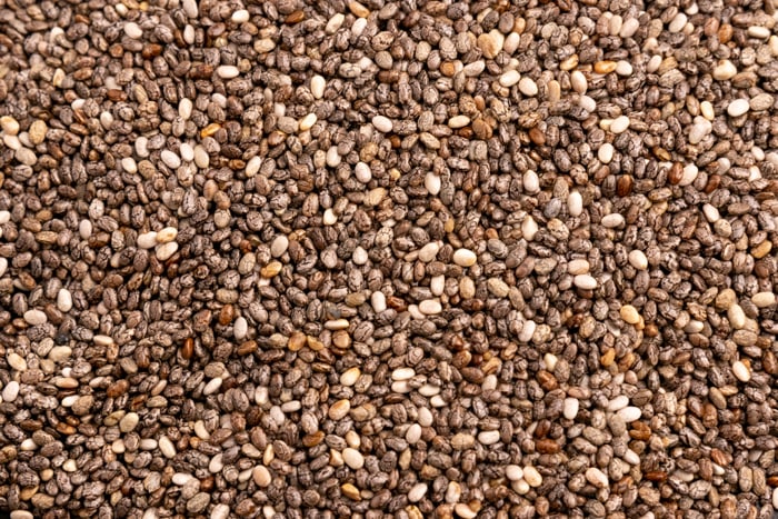 Chia seeds closeup