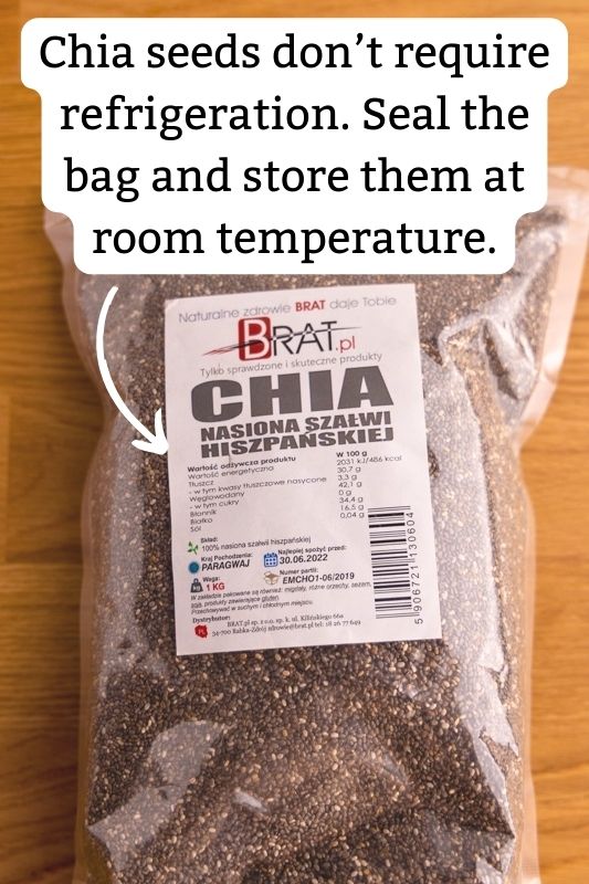 Chia seeds: no refrigeration needed