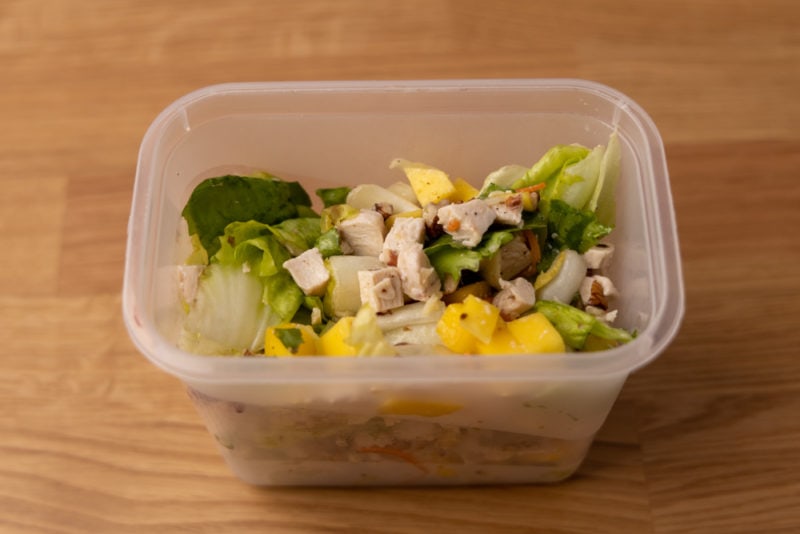 Chicken salad in an airtight container