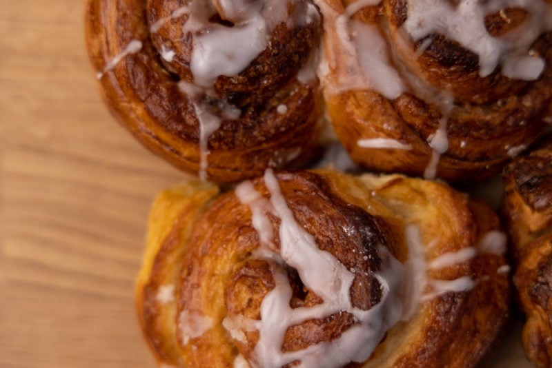 Cinnamon buns from above