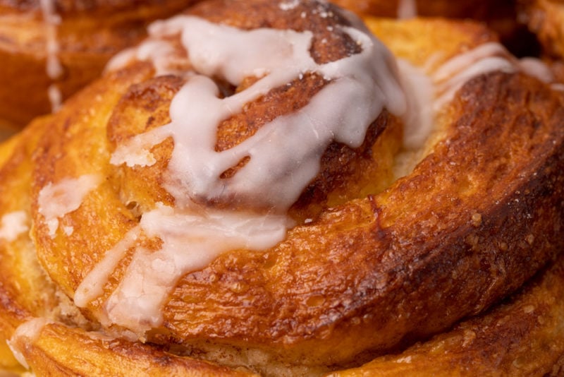 Cinnamon roll closeup