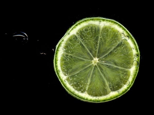 Closeup of a lime slice