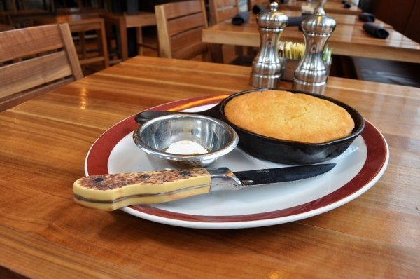 Cornbread in skillet