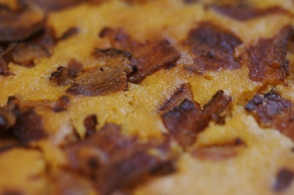 Cornbread with bacon