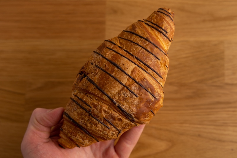 Croissant in hand