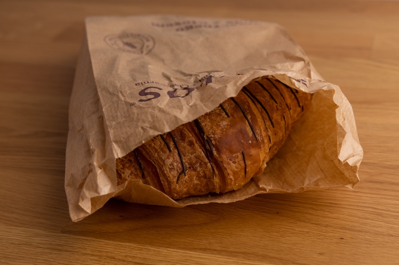 Croissants in a paper bag