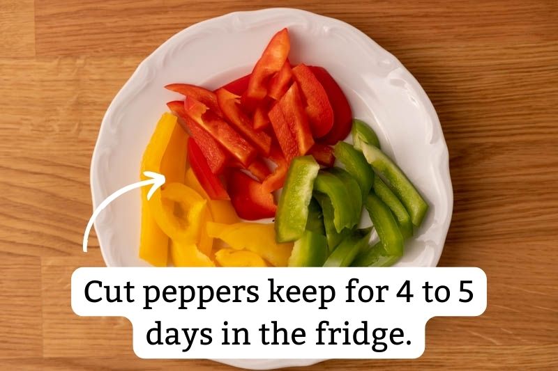 Cut bell peppers storage time