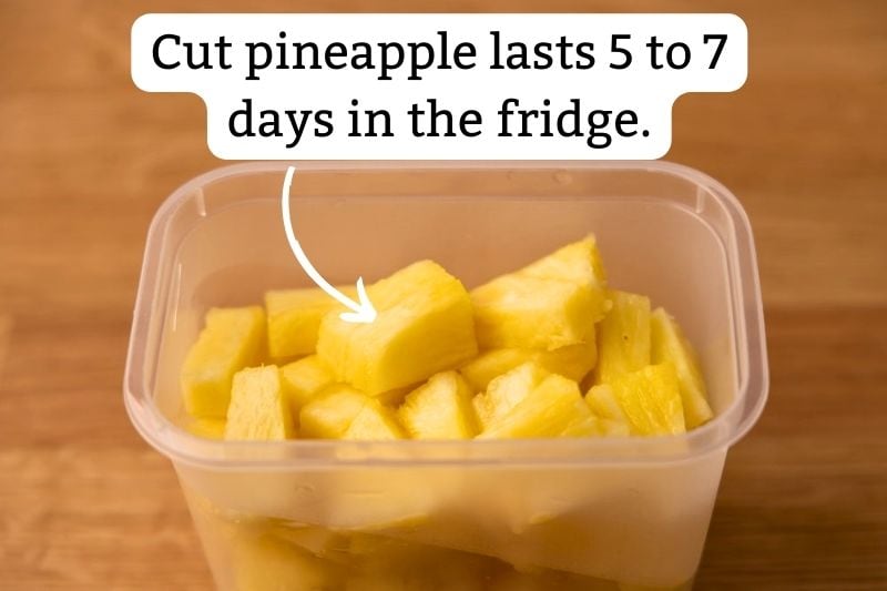 Cut pineapple shelf-life