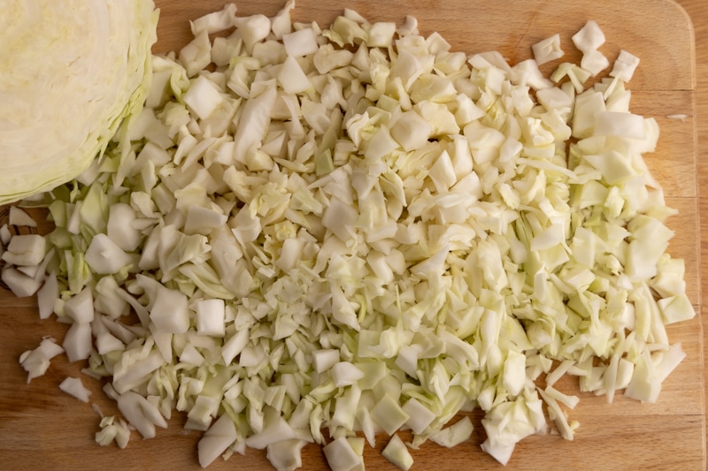 Cut up cabbage