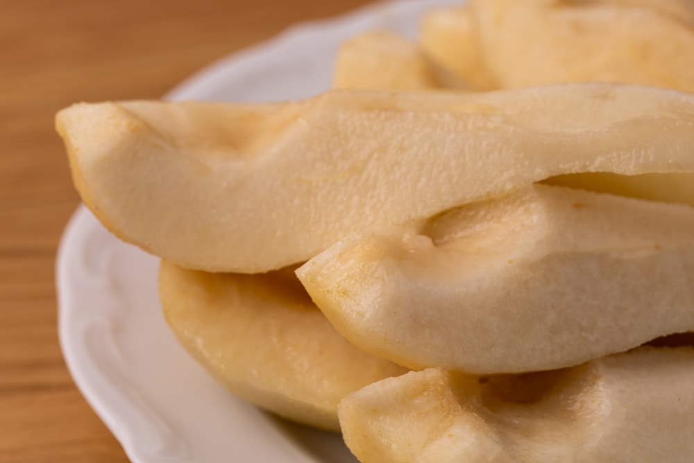 Cut up pears