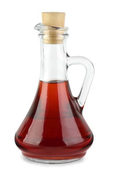 Decanter with red wine vinegar