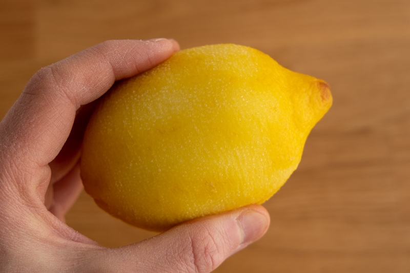 Defrosted whole lemon