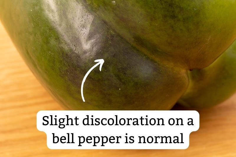 Discolored bell pepper