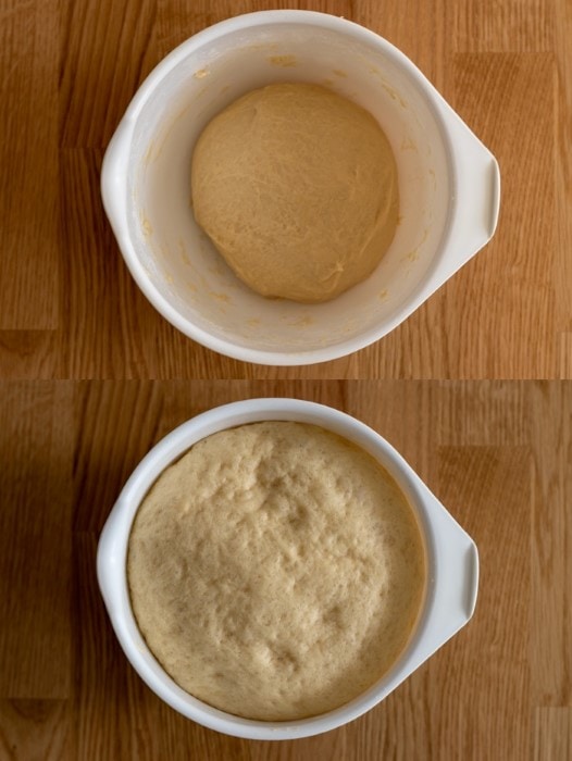 Dough from frozen yeast