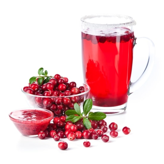 Fruit drink made from cranberries