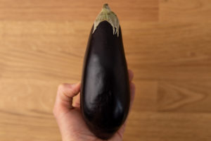 Eggplant in hand