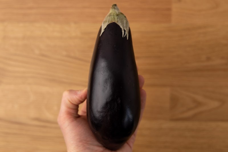 Eggplant in hand