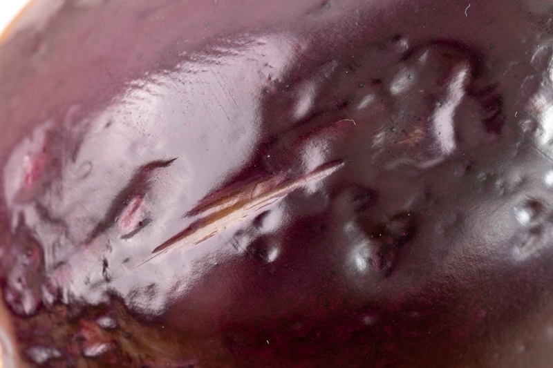 Sink holes in eggplant