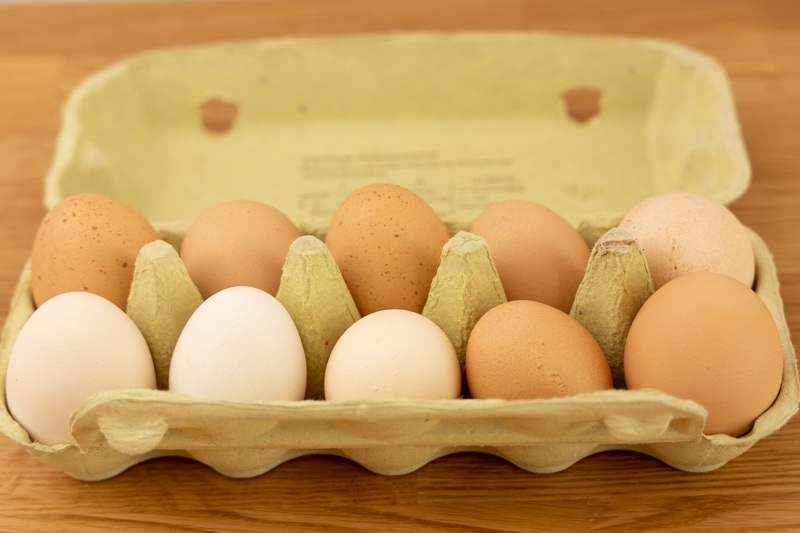 Eggs in carton