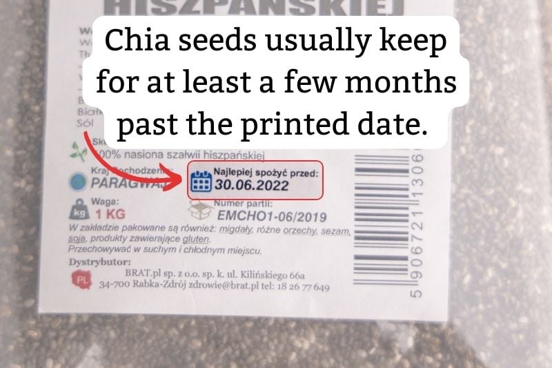 Expired chia seeds