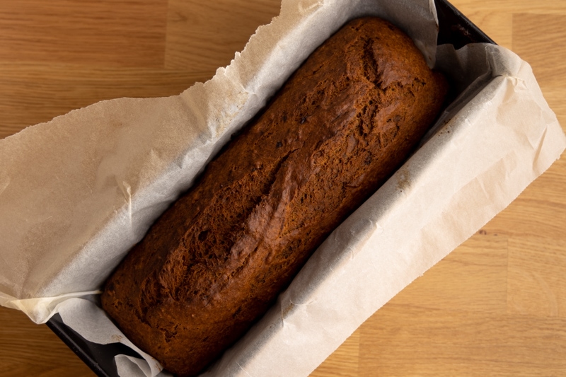 Freshly baked homemade banana bread