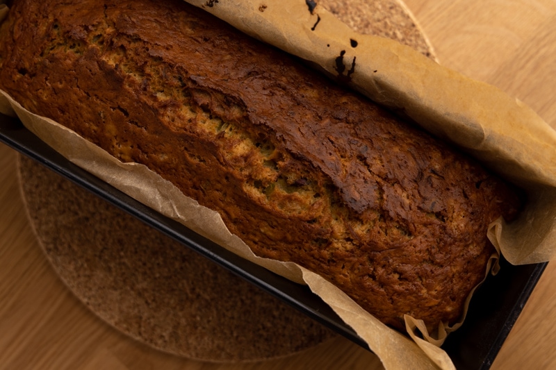 Freshly baked zucchini bread