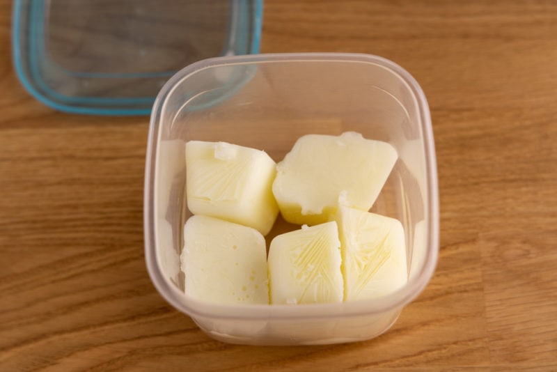 Frozen buttermilk cubes