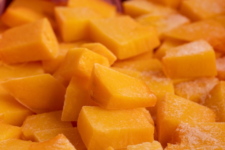 Frozen pumpkin chunks