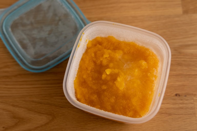 Frozen pumpkin puree