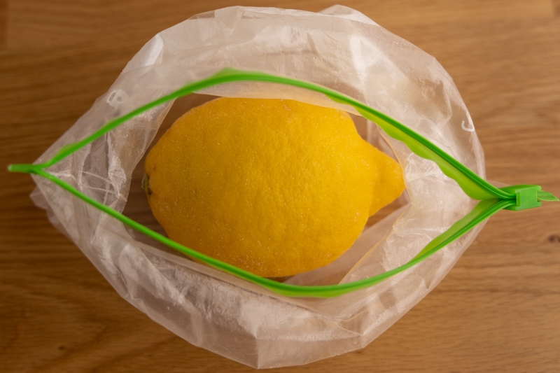 Frozen whole lemon