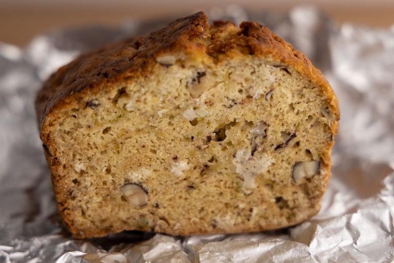 Frozen zucchini bread